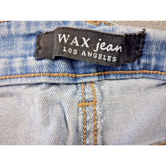 Wax Jean Juniors Skinny Jeans Size 7/25 Light Wash Distressed Stretch - Picture 5 of 13